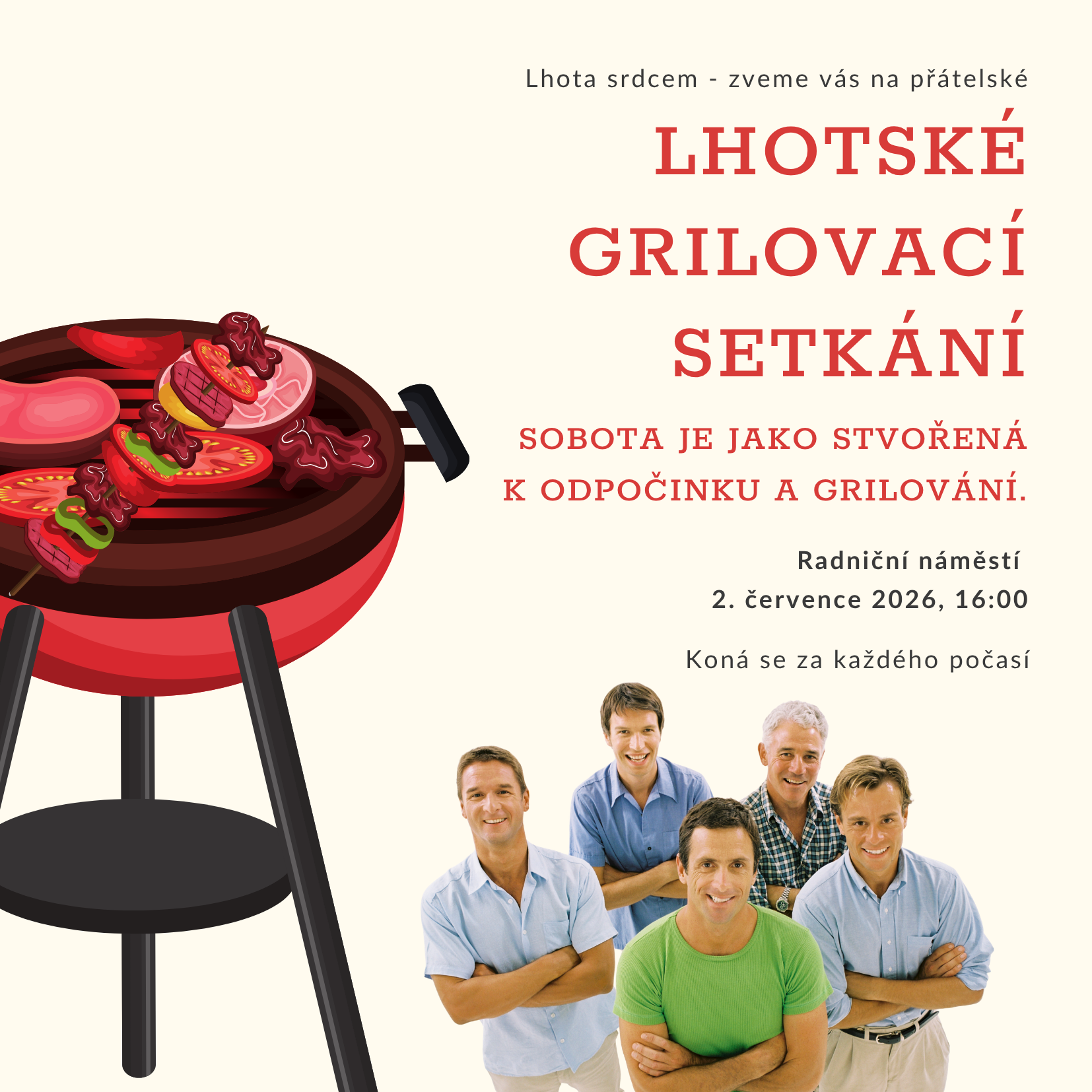 Pozvánka na grilovací setkání Lhota srdcem